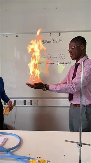 Fire Experiment: Creating Burning Methane Bubbles