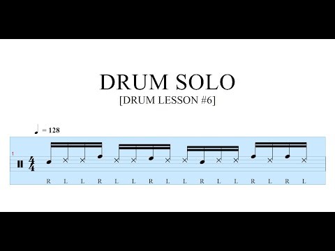 [DRUM LESSON #6] DRUM SOLO | Drum Sheet Music