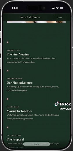 Stunning wedding websites built in minutes! Visit invyt io create wedding to start building your own