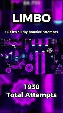 LIMBO but it's all my practice attempts #geometrydash #gd #extremedemon