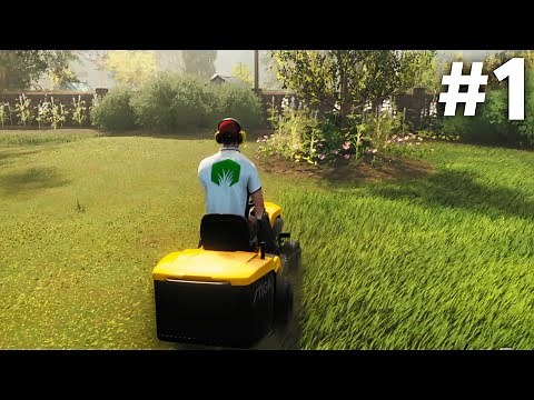 LAWN MOWING SIMULATOR Gameplay Walkthrough Part 1 - Career Mode (Full Game)