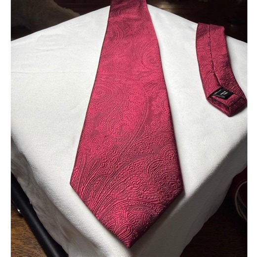 Jos A Bank Signature Collection Mens Burgundy Paisley Silk Necktie - Etsy