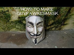 How To Make GUYFAWKESMASK 3D (v for vendetta) For papercraft 99