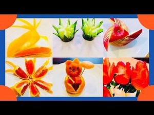 6 Tips Easy FRUIT CARVING and GARNISH Ideas | Simple Decorations