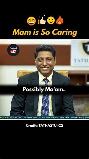 2.1K reactions · 26 shares | Mam is So Caring 珞☺️ UPSC Interview | IAS Topper Interview #motivationalvideo #speech #sarkarinoukri #upsc #ias #ips #ssc #lbsnaa #upsctopper #iasmotivation #iasinterview #upscinterview #viralreels #reels #iaspreparation #iasofficer #viral #motivation #success #iastopper #education #civilservices #DrishtiIAS #upscmotivation #ojhasir #ojhasirmotivation #tanujain  Prepare & Enjoy!  Regards, Project IAS | Project IAS | Facebook