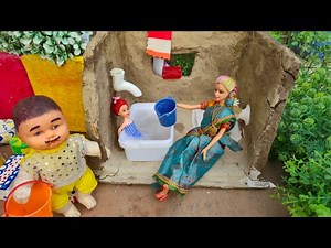 Barbie Doll All Day Routine In Indian Village/Radha Ki Kahani Part -621/Barbie Doll Bedtime Story||