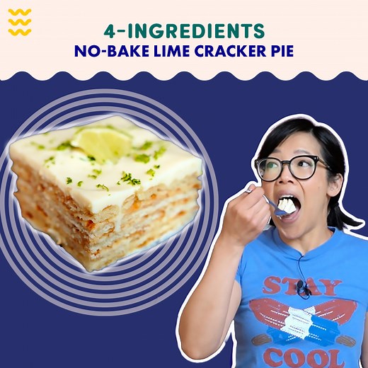 4 Ingredients, 10 Minutes: No-bake Lime Cracker Pie! 🍋 | Emmymade