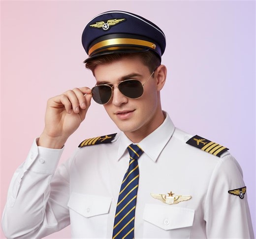 Pilot Captain Hat Costume Set Aviator Accessory - Etsy Australia