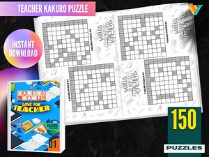 150 Teacher Kakuro Number Puzzle Game Printable PDF, Gift for Teaching Lover Teacher's Day, Kakuro Puzzle Instant Download - Etsy Canada