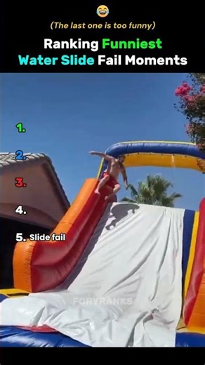 Ranking Funniest Water Slide Fails 😂