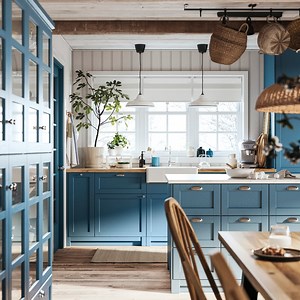 Blue Shaker Kitchen - METOD Kitchen System