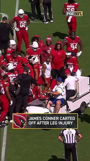 James Conner carted off after scary injury 😬 #jamesconner #cardinals #NFL #football #injury