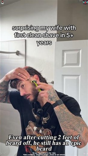 If you shave your beard,you’d better be prepared to get dumped🤣😂😩#couple#prank#shave #beard