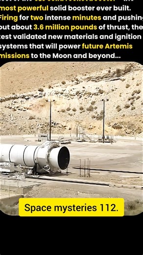NASA Breaks Records: STRONGEST Solid Rocket Booster! #space #cosmicexploration