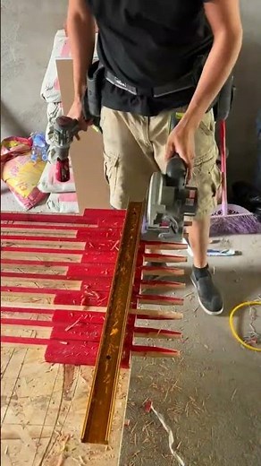 The process of making wooden stakes