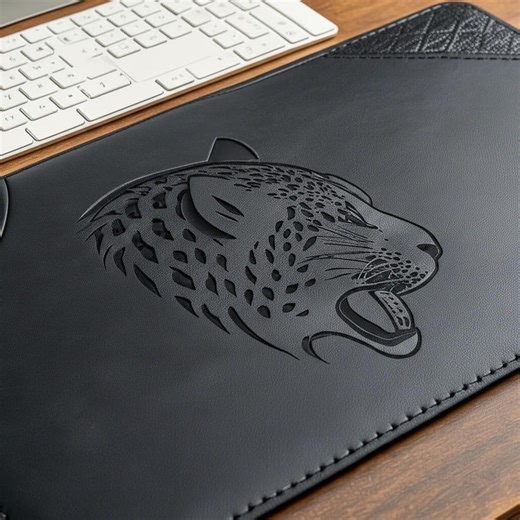 Genuine Leather Desk Mat | Handmade Office Desk Protector | Premium Leather Writing & Mouse Pad - Etsy