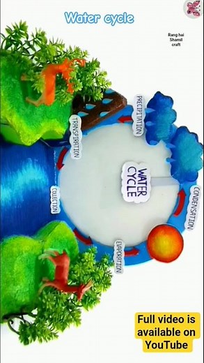Science project🔥Water Cycle Model 🌊5 Steps of Water Cycle