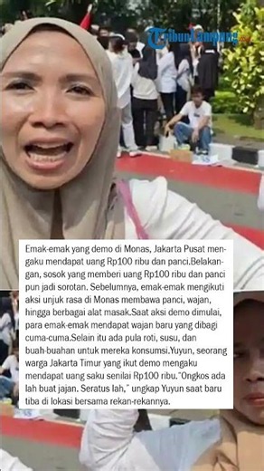 Emak-emak Pendemo Dukung MBG Ngaku Dapat Rp100 Ribu dan Panci | ‪@TRIBUNLAMPUNGNEWSVIDEO‬