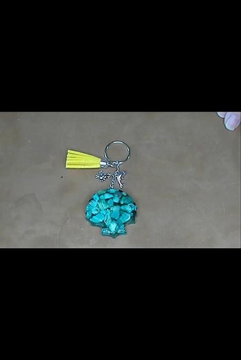 Sea Shells in Shell Keychain