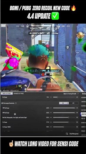 NEW UPDATE 4.4 🔥 BEST SENSITIVITY CODE + CONTROL SETTINGS BGMI/PUBG MOBILE