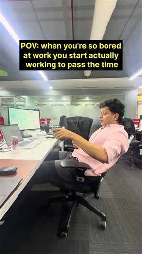 POV: when you're so bored at work you start actually working to pass the time. #office #funny