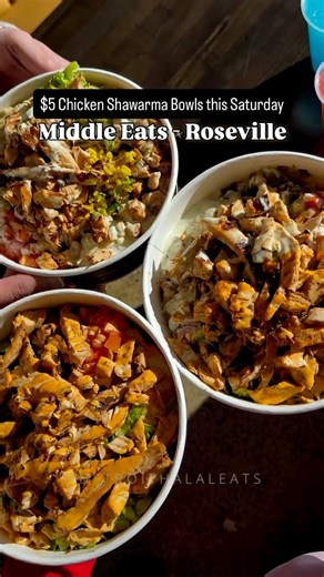 Middle Eats | 📍Roseville , MI $5 chicken shawarma rice bowls this Saturday at @middleeatsco !! YES, you heard that right, FIVE DOLLARS! That’s my kind of deal. Their newest location in Roseville is having their grand opening this Saturday, and I couldn’t be more hyped. I always get the chicken shawarma rice bowl, it never misses. You already know I’m showing up hungry, don’t sleep on this grand opening and grab their $5 chicken shawarma bowl! 🎗️Grand Opening Details: 💲 $5 Chicken Shawarma Bow