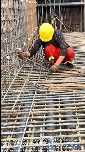 ‌Precision Installation of Prefabricated Rebar in Construction