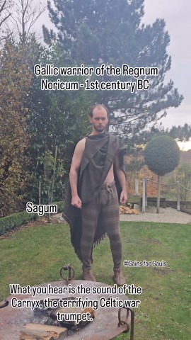 The Age of Constantine on Instagram: "Gallic warrior from the only concise continental Celtic state, the Regnum Noricum. Allies of Julius Caesar, the Noricans supplied Caesar with hundreds of riders in his campaigns against Pompey. Not all Gauls were against the Romans. In fact, a lot of them were allied with the Roman Republic. #celtic #gallic #gallia #noricum #austria #fashion #drip #vintage #vintageclothing #army #gaelic #druid #ancient #reenactment #livinghistory"