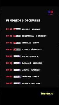 foot à la TV aujourd'hui vendredi 5 décembre. Programme TV foot ce soir #foot #TV # #ProgrammeTV