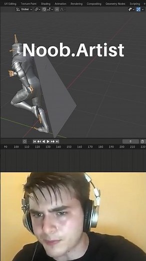 Noob vs Pro artist: animating a cloak #blendertutorial #blender #blendercommunity #blender3d #b3d