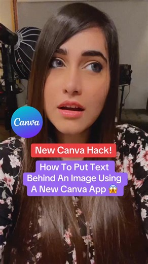 6.1K views · 130 reactions | Canva Tutorial - How To Put Text Behind An Image Using This Brand New Canva App That Allows You To Separate Layers!  Want free Canva templates? Comment "Template" and I'll send them over! #canvatips #canvatutorial #canvadesign #canvahacks #canvaforbeginners #canvaforsmallbusinesses #canvaforbusiness | Inuri Munasinghe | Facebook