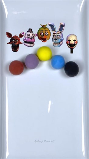 Foxy + Freddy + Chica + Bonnie + Puppet | FNAF Color Mixing