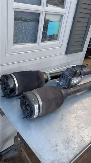 2009 Mercedes-Benz GL450 in for service, air struts and replacement compressor.