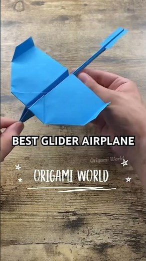 PAPER AIRPLANE GLIDER ORIGAMI STEP BY STEP | ORIGAMI WORLD PLANE CRAFTING | DIY BEST GLIDER AIRPLANE