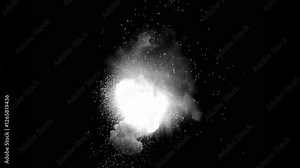 Large explosion with shafts of fire and smoke alpha channel, three different speeds included, 4K Stock Video