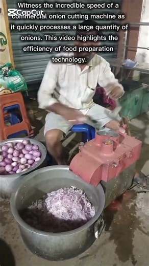 High-Speed Commercial Onion Cutting Machine