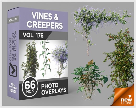 66 Vines & Creepers Photo Overlays for Photoshop, Vines, Ivy, Plants, Cutouts, Scrapbooking, PNG Overlays, Digital Downloads - Etsy Canada
