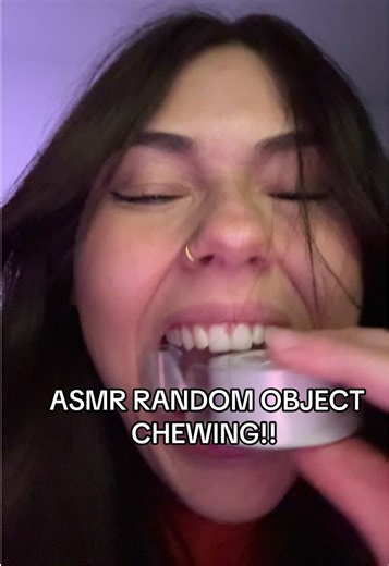ASMR Chewing random objects!! #fyp #chewing #weirdcore #asmrtriggers #asmrsounds