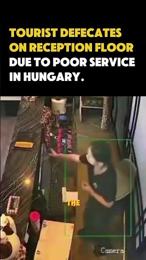 This Looks BAD! Tourist Takes a Poop at Hotel Reception! (Caught on Camera) 😱 #shorts