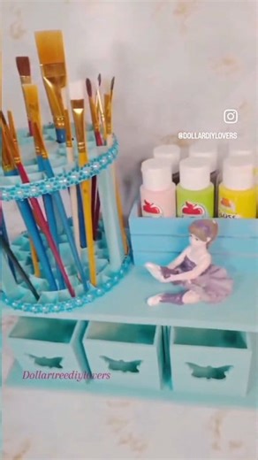 🩵DIY DOLLAR TREE Easy organizer 🩵 #crafts #diy #decor #viralreelsfbpage #viralpagefb #viralreelsシ #Organization #dollartreefinds #crafting #crafts | Dollardiylovers