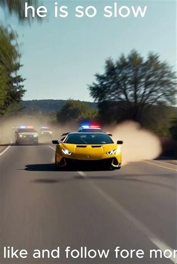 A lambo vs 10 police cars