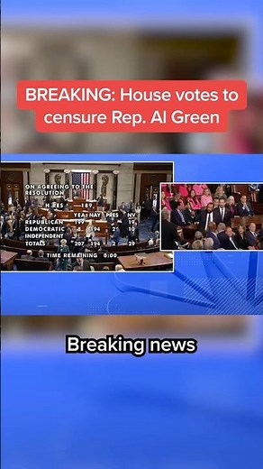 House votes to censure Rep. Al Green
