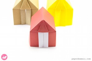 Origami Tent Or House Tutorial - Paper Kawaii
