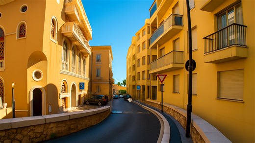 Walk Through Residential Streets of Monte Carlo, Monaco
