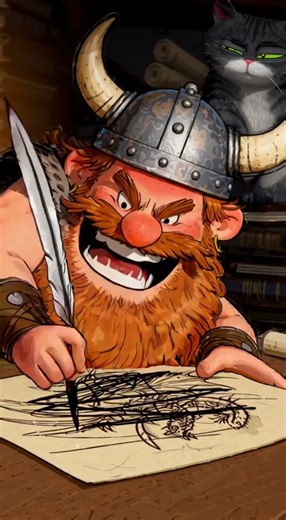 Animation#vikingkitties #technoviking #animation #viking #cartoon #satisfying #funny