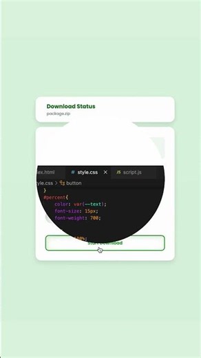 Download Progress UI with HTML CSS & JavaScript