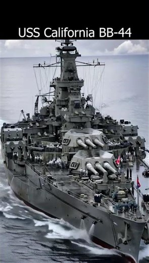 USS California BB-44 #sea #history #legendary #ww2 #battleship #shortvideo #shorts