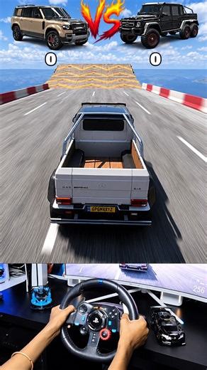 🔥 LAND ROVER DEFENDER 🆚 MERCEDES G-WAGON 6X6! 💥 INSANE AIRTIME JUMP! 😱 WHO FLIES HIGHER?! 🚀🏆 #shorts