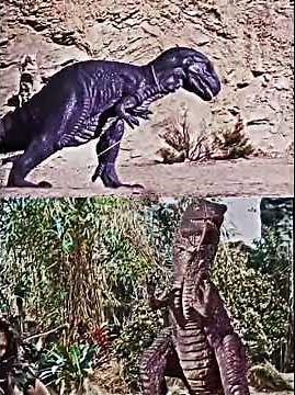 Gwangi vs 1MYBC Allosaurs #edit #thevallyofgwangi #onemillionyearsbc￼ #rayharryhausen #dinosaurs