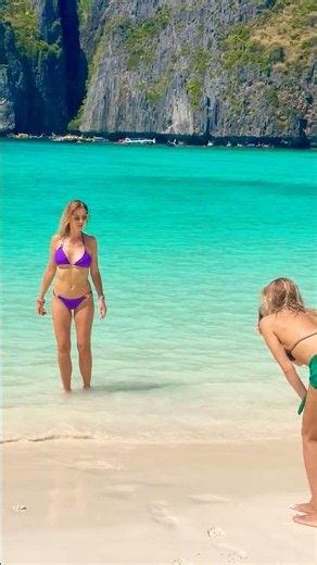 🇹🇭Maya Bay Beach Hot Sand And Sea Summer Holiday 12🐳 #mayabeach #mayabay